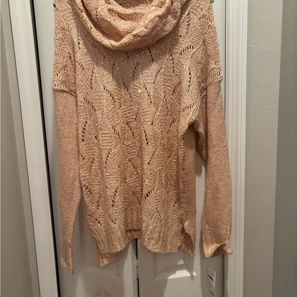 NY Collection Women's cowl neck tunic sweater